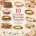 Crochet Bracelet PDF Bundle – 10 DIY Jewelry Patterns for Instant Download