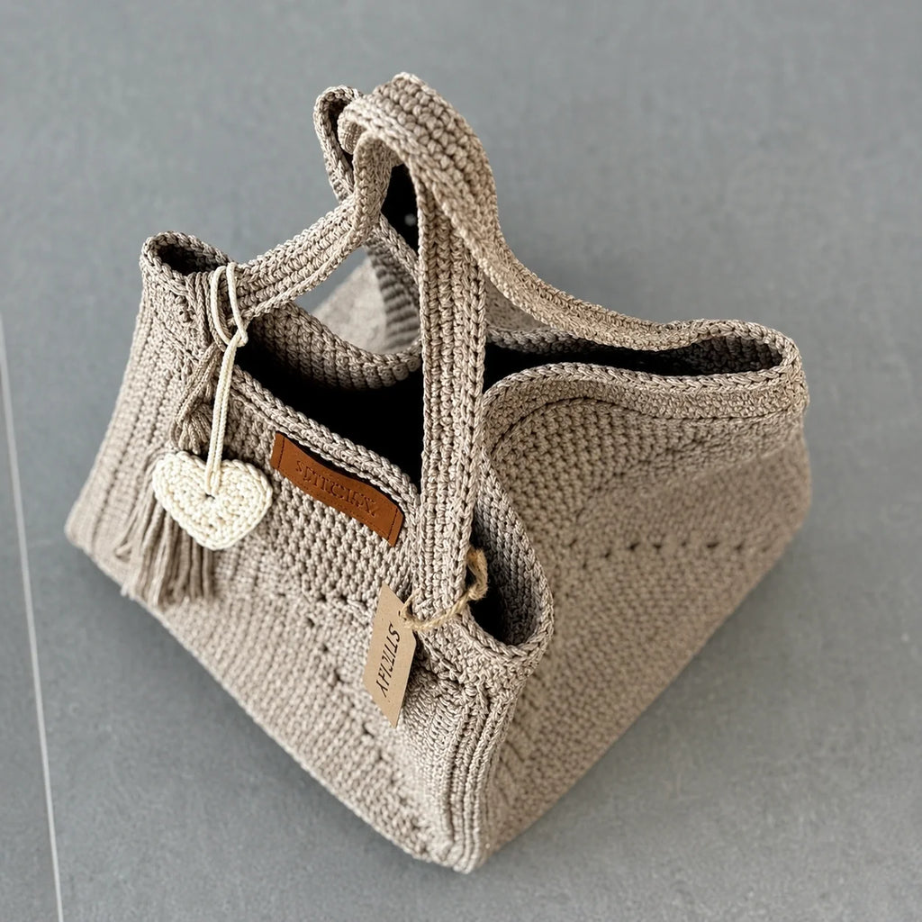 Granny Five Tote Crochet Pattern PDF – Spacious Granny Square Bag
