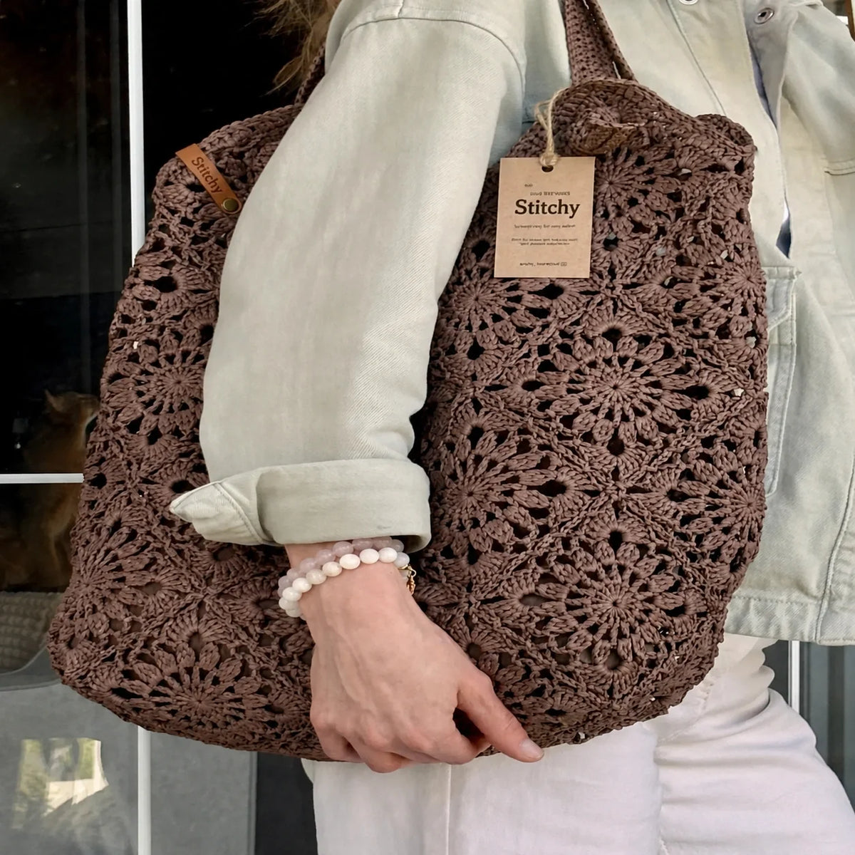 Raffia Granny Square Bag Crochet Pattern PDF – Instant Download