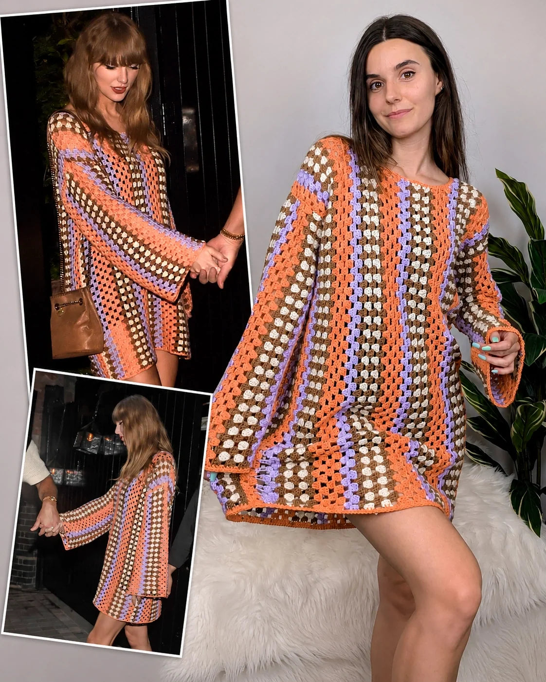 Taylor Crochet Dress PDF Pattern – Granny Stitch Dress, Sizes XS–3XL