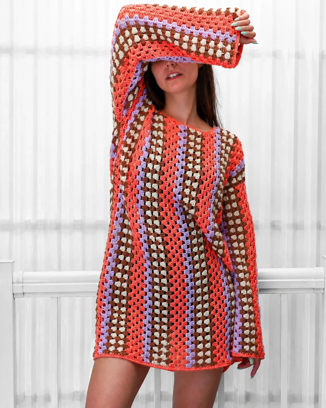 Taylor Crochet Dress PDF Pattern – Granny Stitch Dress, Sizes XS–3XL