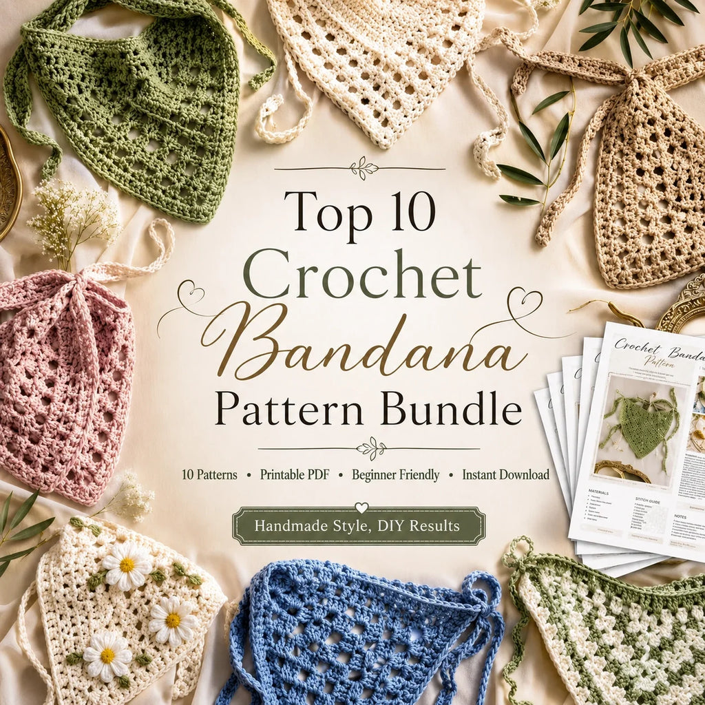 Top 10 Crochet Bandana Patterns – PDF Bundle