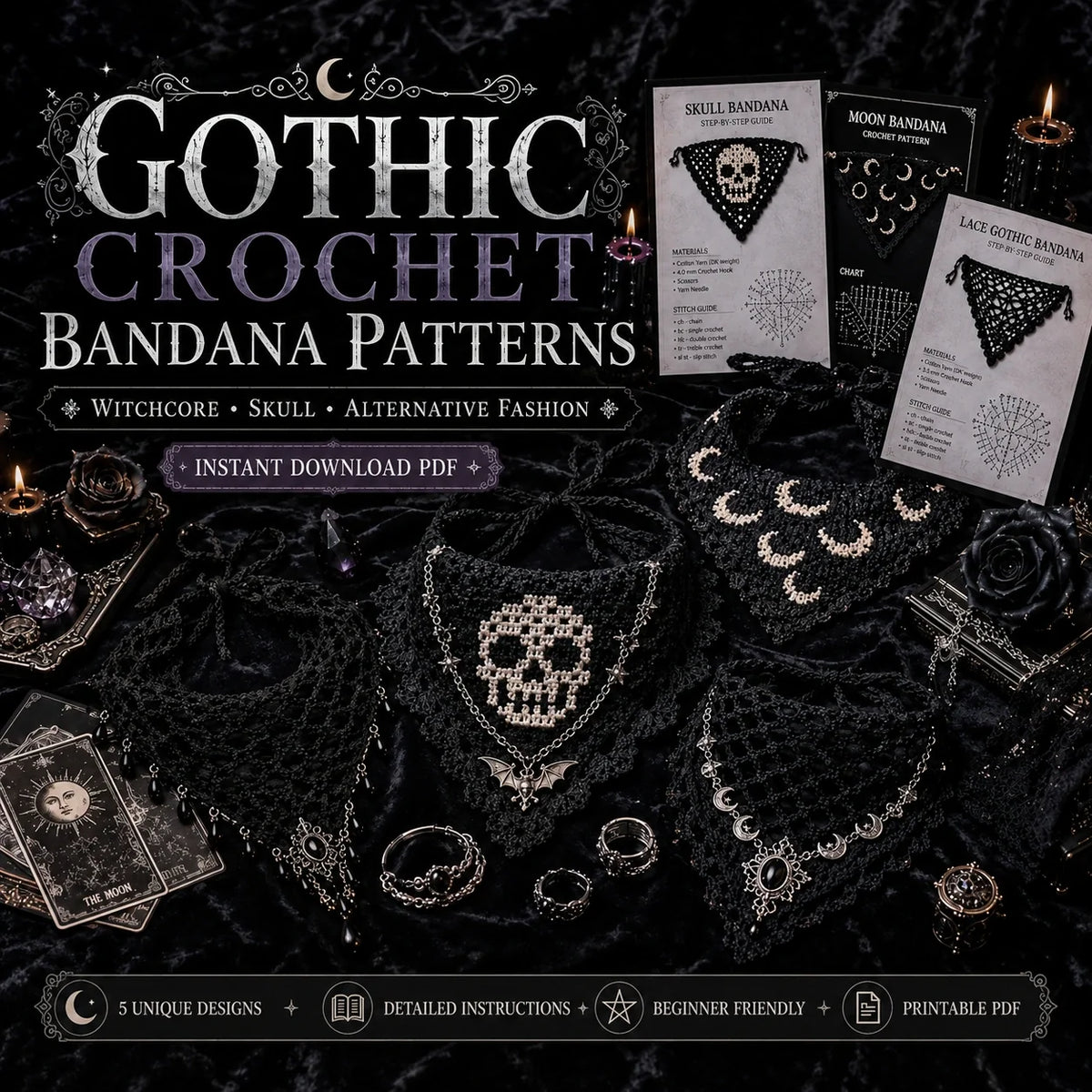 Top 10 Crochet Bandana Patterns – PDF Bundle