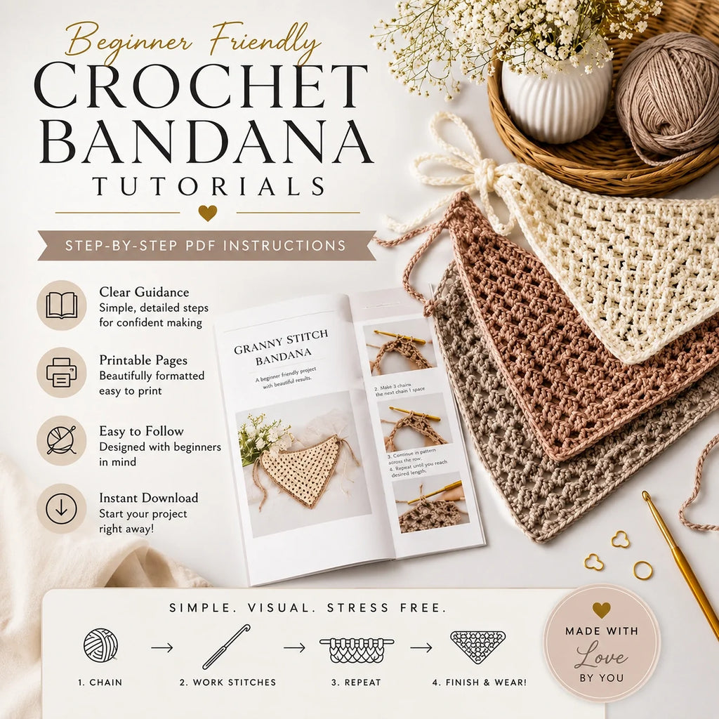Top 10 Crochet Bandana Patterns – PDF Bundle
