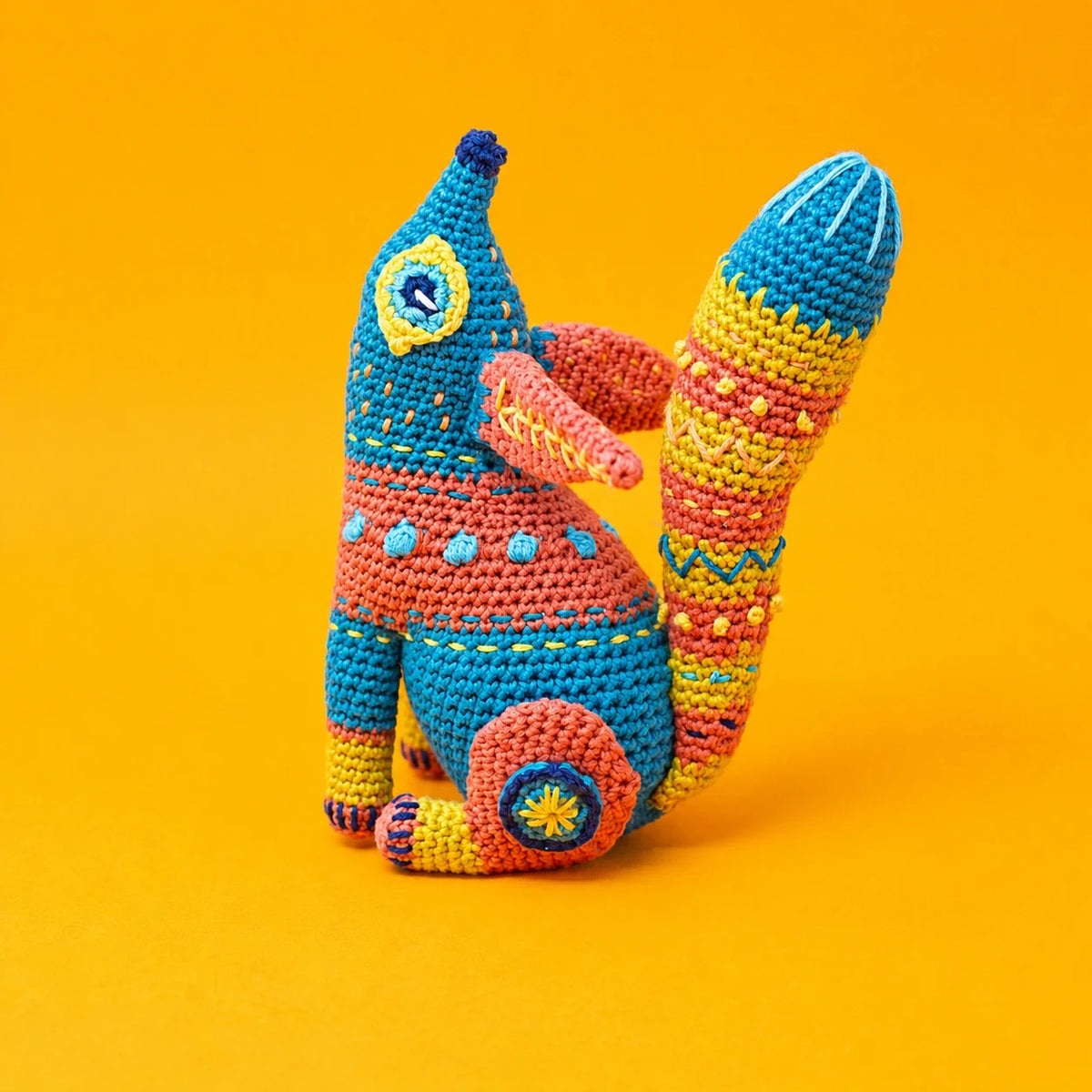 Colorful Alebrije Fox Amigurumi
