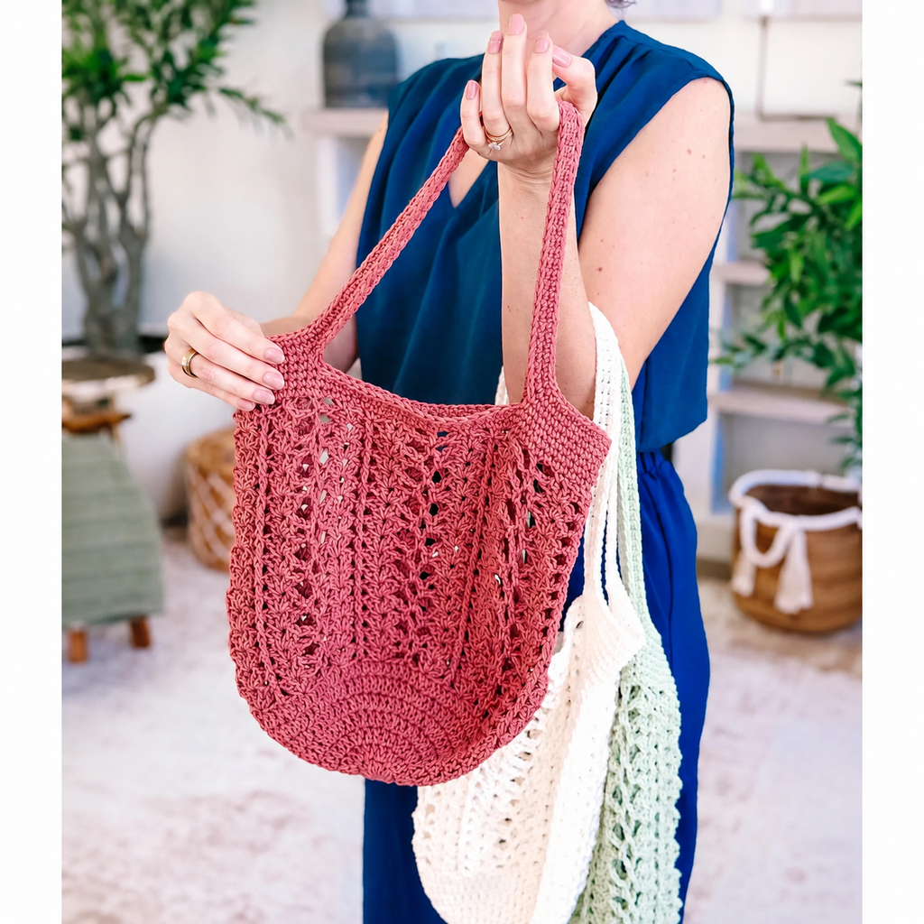 Willow Mesh Bag Crochet Pattern + Video