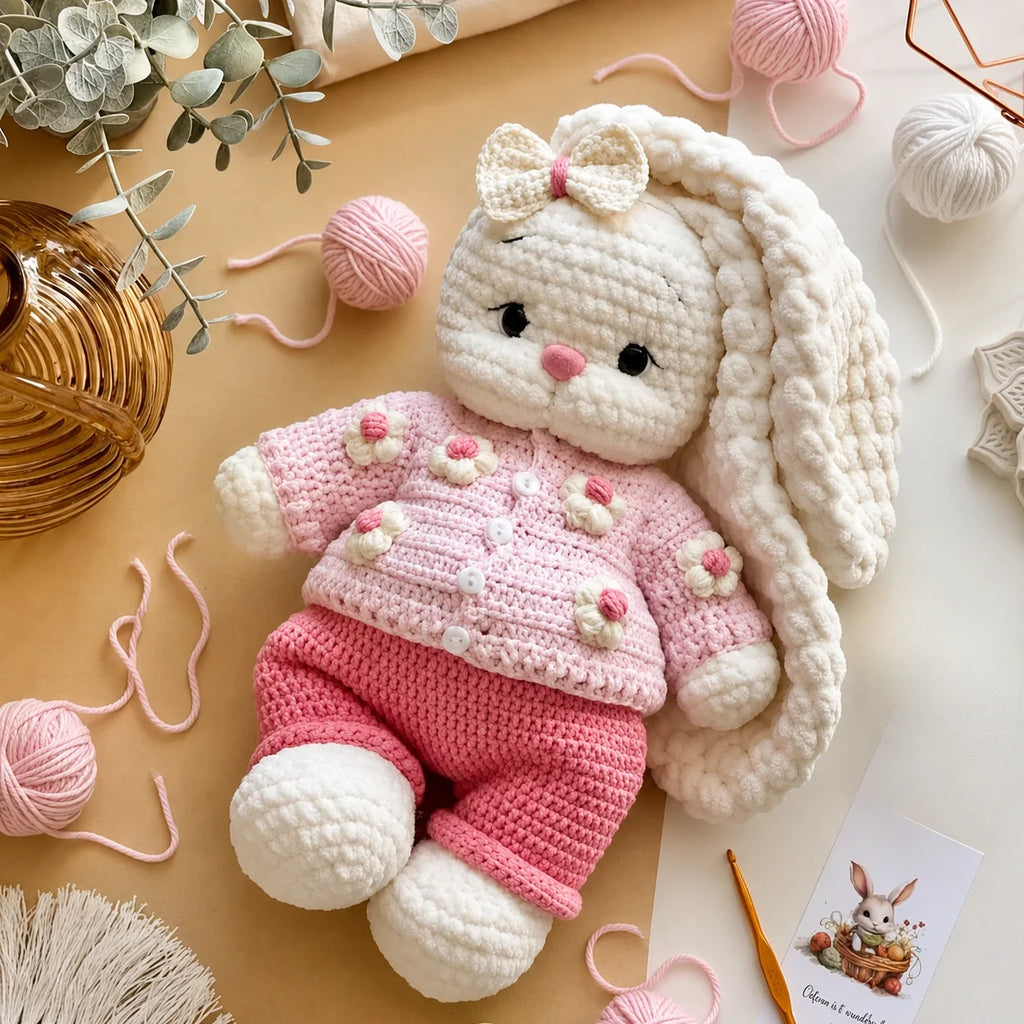 Bunny Bella + Outfit PDF Crochet Pattern – 2 Patterns in 1