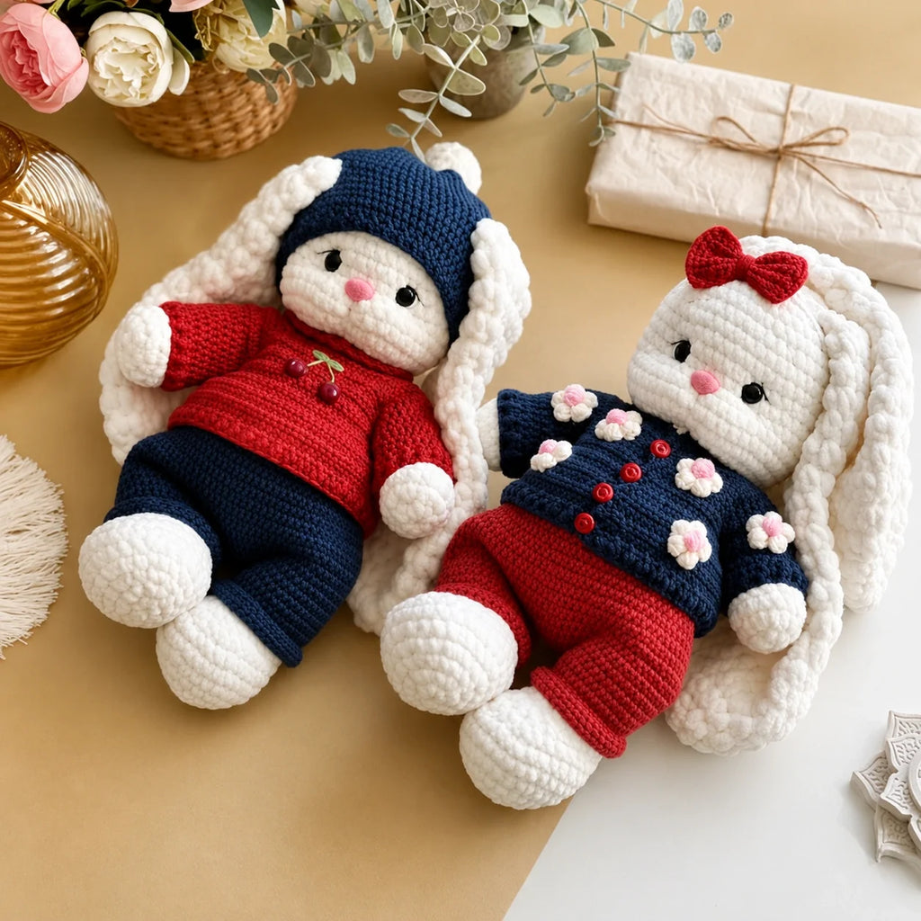 Bunny Bella + Outfit PDF Crochet Pattern – 2 Patterns in 1