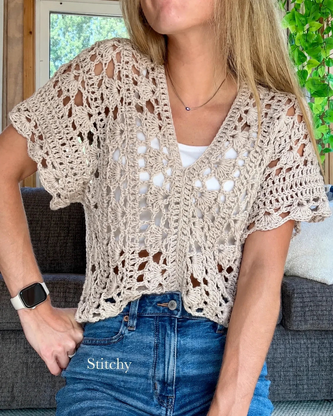 Coastal Lace Crochet Top Pattern PDF – Summer Lace Top, Sizes XS–5XL