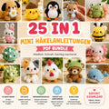 25 Mini Amigurumi Crochet Patterns – PDF Bundle for Keychains & Small Gifts