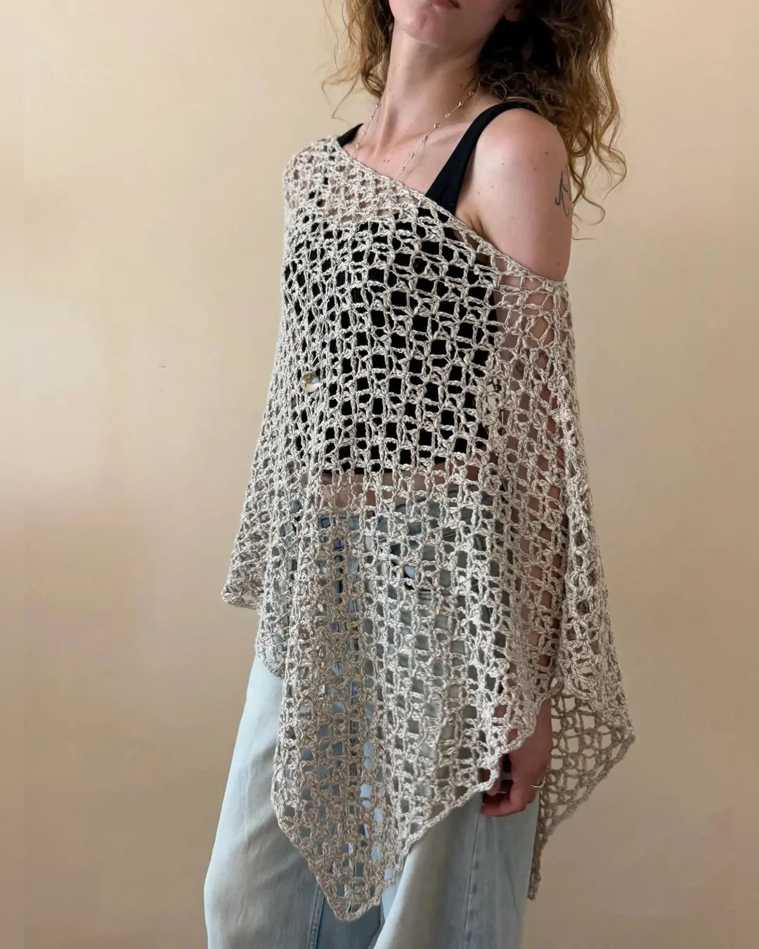 NOA Crochet Poncho Top Pattern PDF – Airy Crochet Pattern