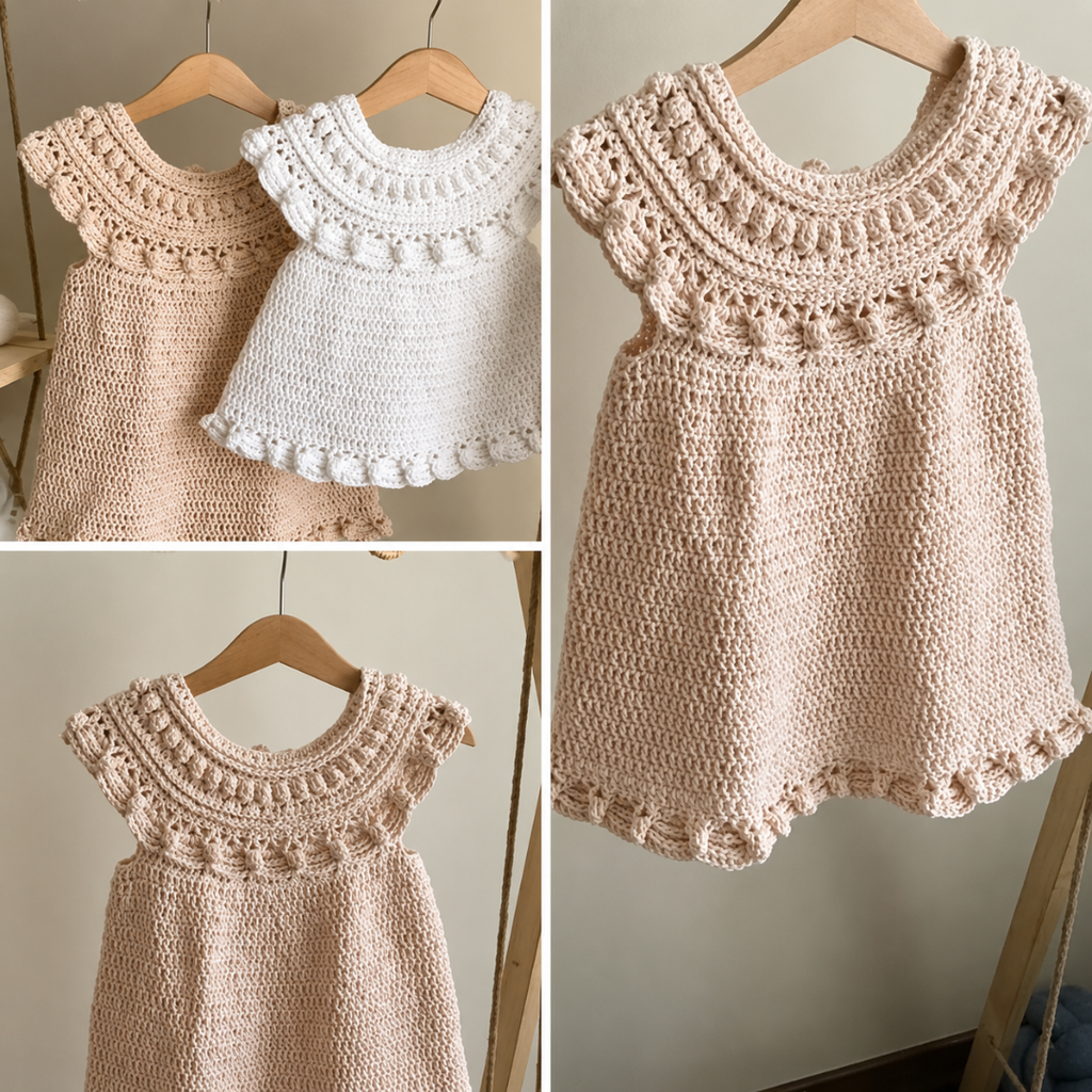 Moonpetal Baby Dress Crochet Pattern – PDF Download