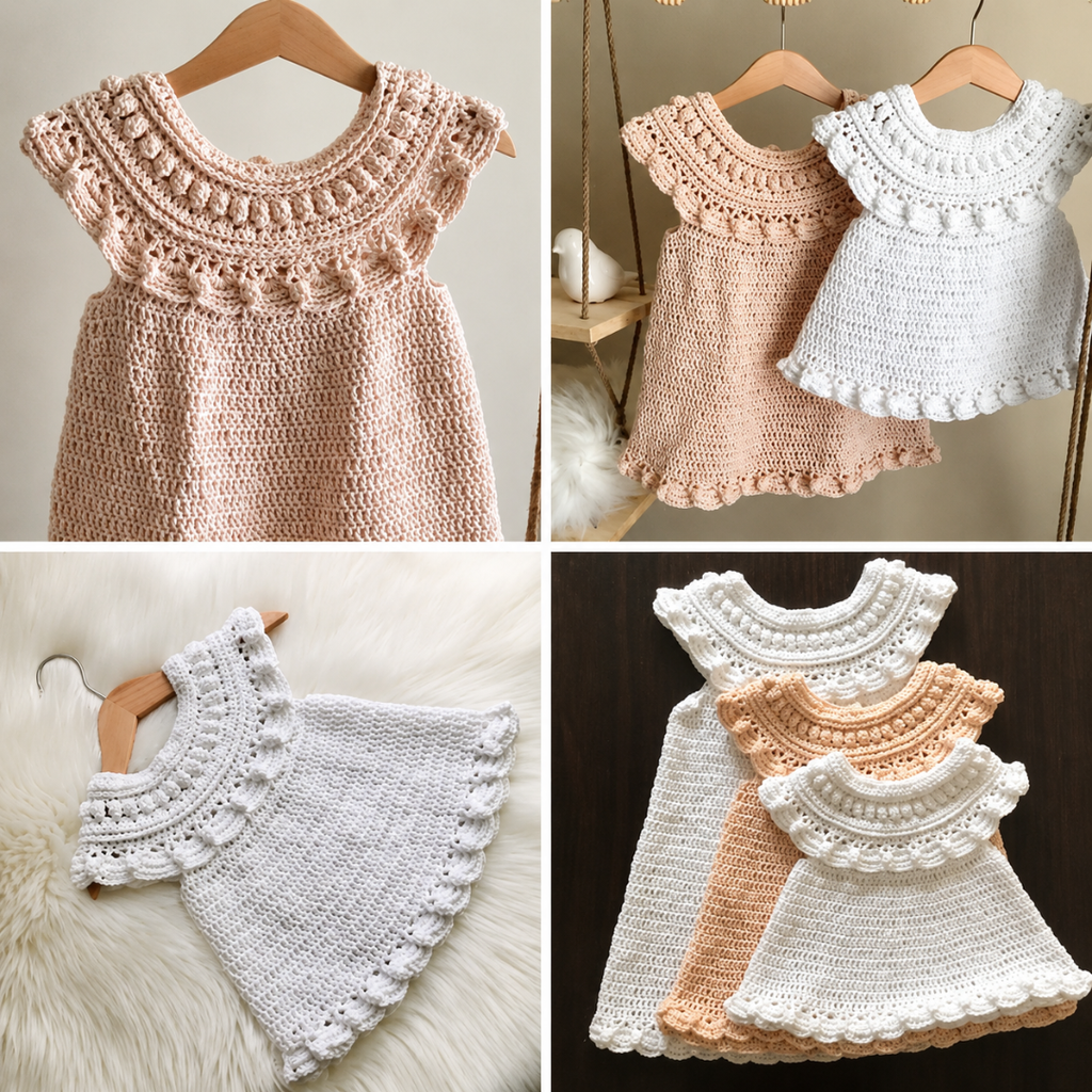 Moonpetal Baby Dress Crochet Pattern – PDF Download