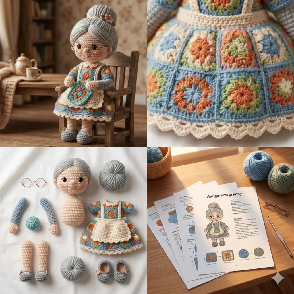 Granny Amigurumi Crochet Pattern – Grandma Doll PDF Tutorial