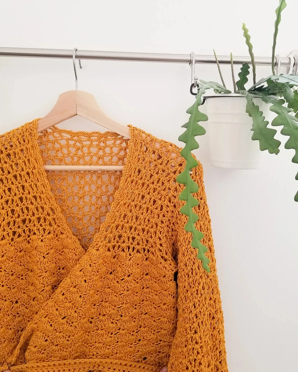 Foxglove Wrap Top Crochet Pattern PDF – Size-Inclusive Crochet Top with Peplum
