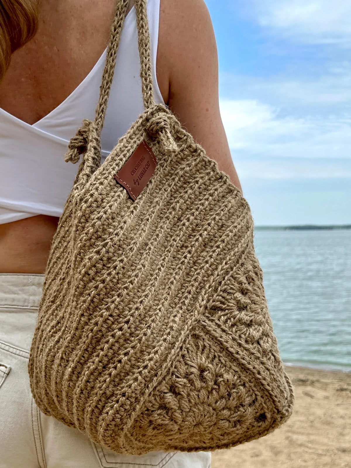 Jute Granny Square Crochet Bag Pattern – PDF Download
