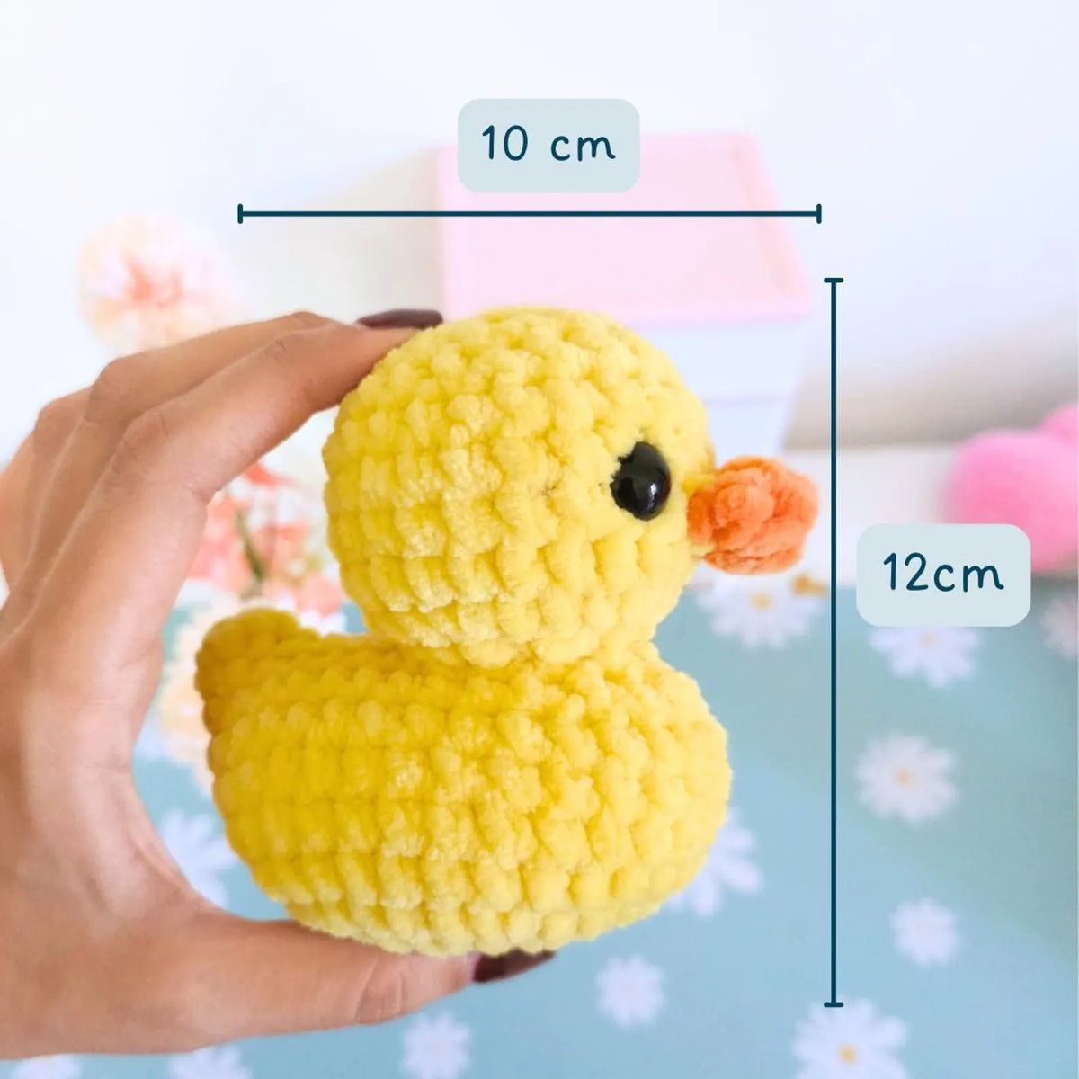 Cute Rubber Duck Crochet Pattern PDF – No-Sew Amigurumi Duck Pattern, DIY Crochet Toy, Instant Download