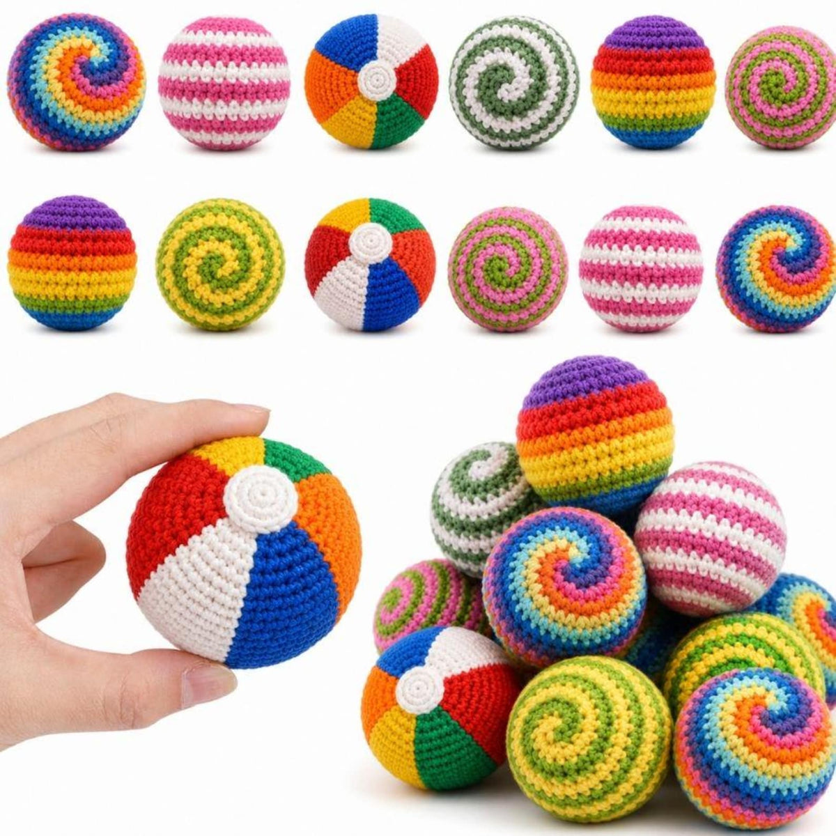 12-in-1 Hacky Sack Crochet Pattern PDF